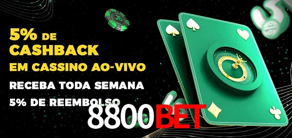Promoções do cassino ao Vivo 8800BET